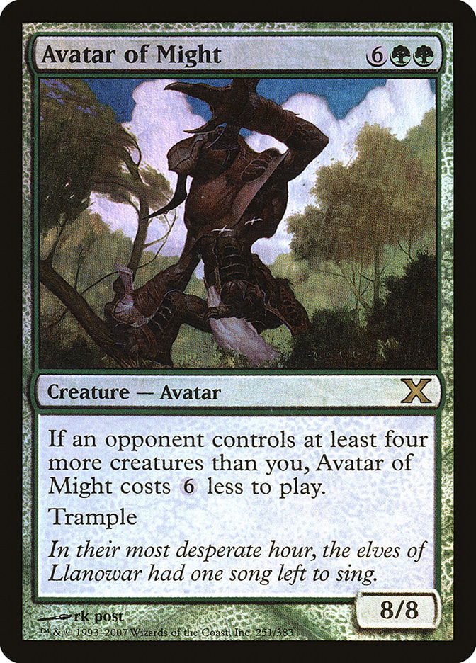 Avatar of Might (Premium Foil) [Tenth Edition] | Odin's Place