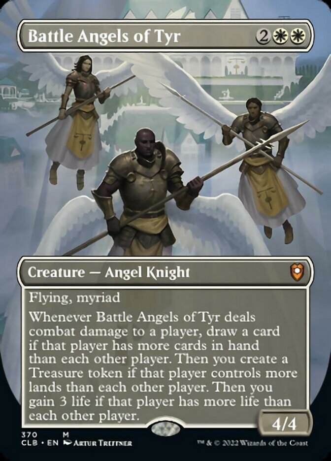 Battle Angels of Tyr (Borderless Alternate Art) [Commander Legends: Battle for Baldur's Gate] | Odin's Place