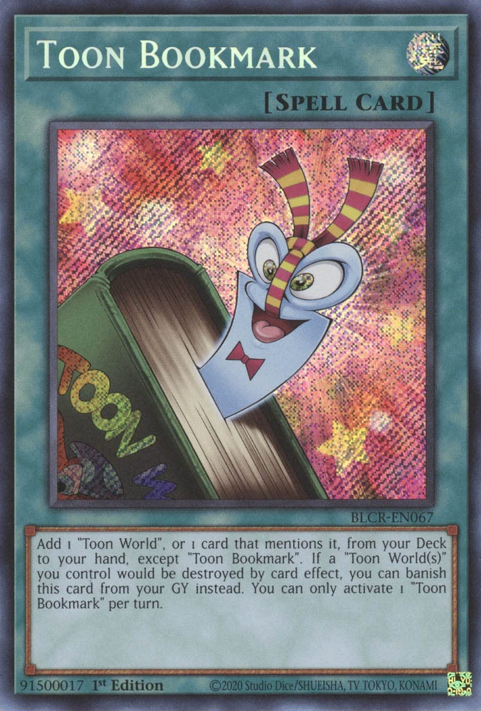 Toon Bookmark [BLCR-EN067] Secret Rare | Odin's Place