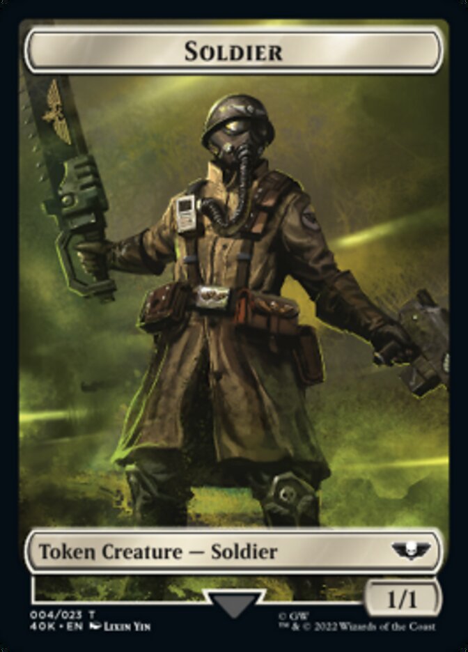 Soldier (004) // Vanguard Suppressor Double-Sided Token (Surge Foil) [Warhammer 40,000 Tokens] | Odin's Place