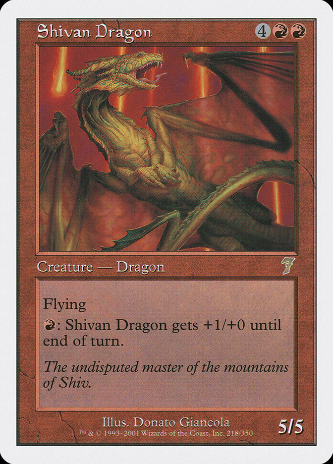 Shivan Dragon (218) [Seventh Edition] | Odin's Place