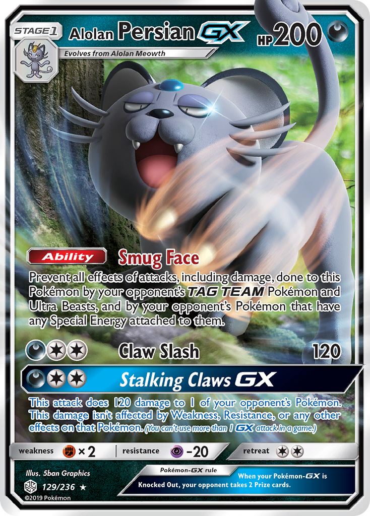 Alolan Persian GX (129/236) [Sun & Moon: Cosmic Eclipse] | Odin's Place