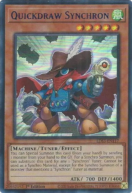 Quickdraw Synchron (Blue) [LDS3-EN117] Ultra Rare | Odin's Place