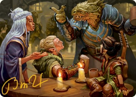 You Meet in a Tavern Art Card (Gold-Stamped Signature) [Dungeons & Dragons: Adventures in the Forgotten Realms Art Series] | Odin's Place