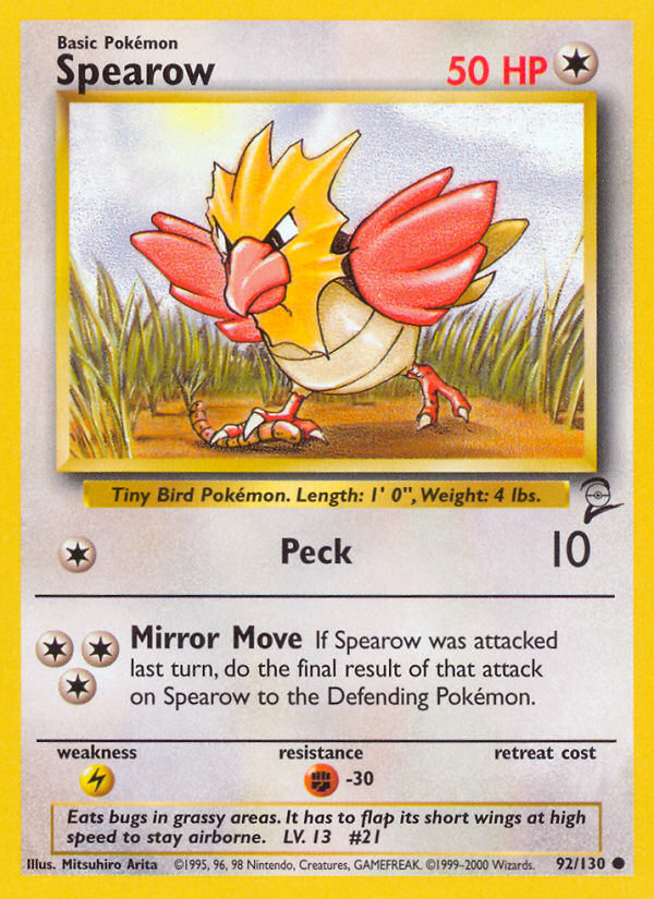 Spearow (92/130) [Base Set 2] | Odin's Place