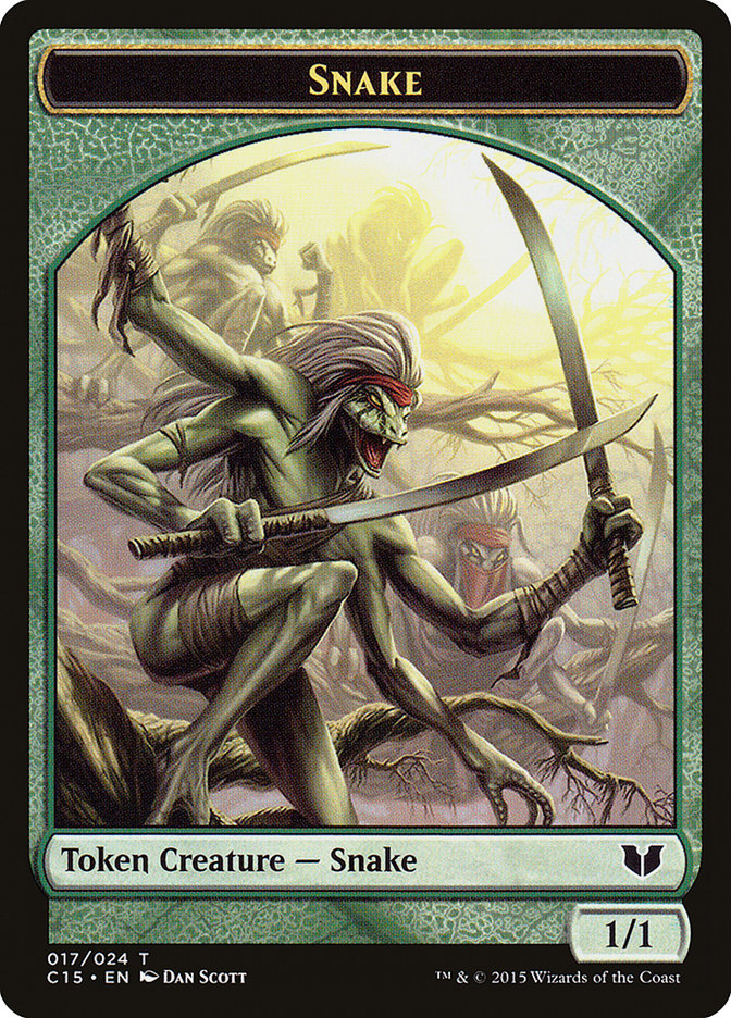 Snake Token (017/024) [Commander 2015 Tokens] | Odin's Place