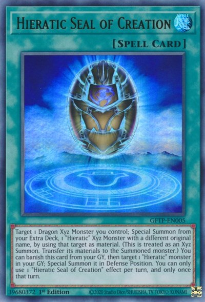 Hieratic Seal of Creation [GFTP-EN005] Ultra Rare | Odin's Place