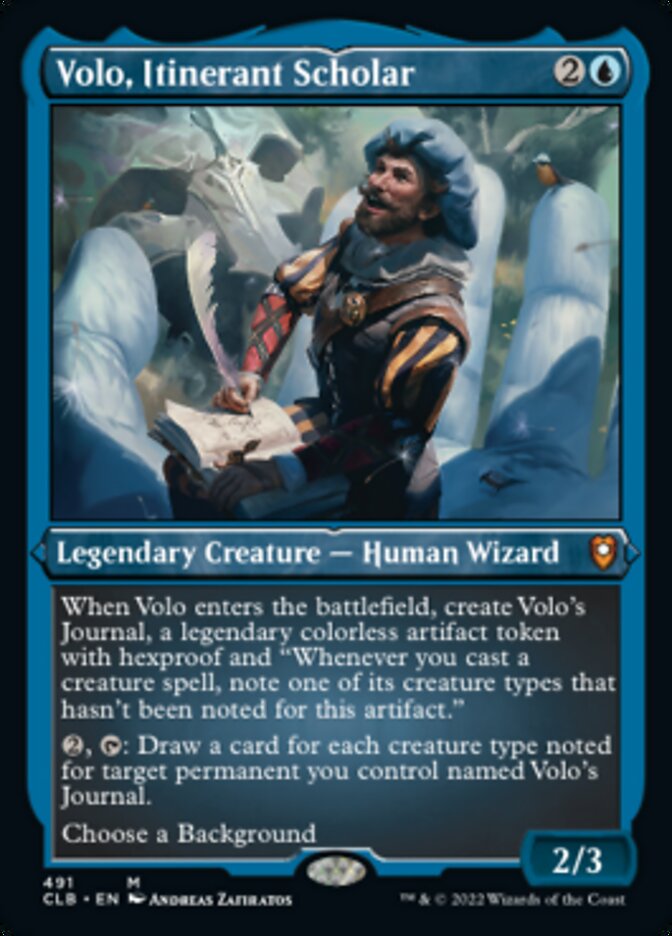 Volo, Itinerant Scholar (Foil Etched) [Commander Legends: Battle for Baldur's Gate] | Odin's Place
