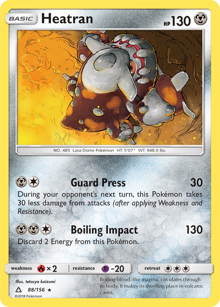 Heatran (88/156) (Prerelease Kit Exclusive) (Theme Deck Exclusive) [Sun & Moon: Ultra Prism] | Odin's Place