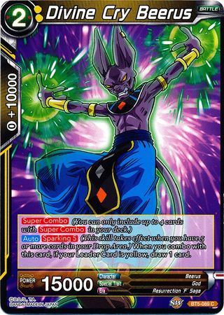 Divine Cry Beerus (BT5-089) [Miraculous Revival] | Odin's Place