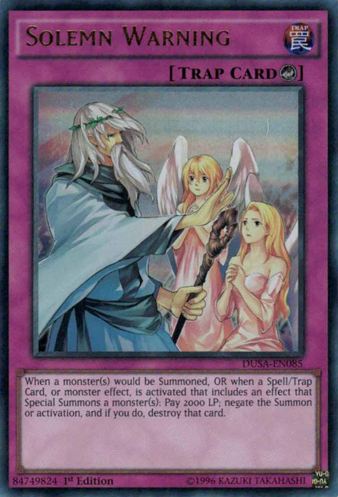Solemn Warning [DUSA-EN085] Ultra Rare | Odin's Place