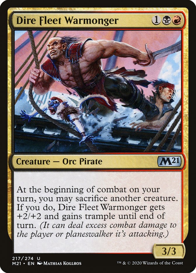 Dire Fleet Warmonger [Core Set 2021] | Odin's Place