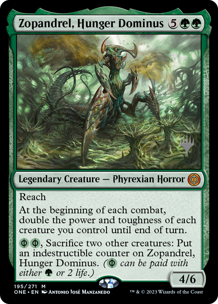Zopandrel, Hunger Dominus (Promo Pack) [Phyrexia: All Will Be One Promos] | Odin's Place