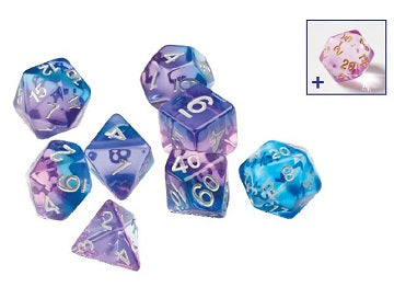 7CT SEMI-TRANSLUCENT POLY DICE SET - VIOLET BETTA | Odin's Place