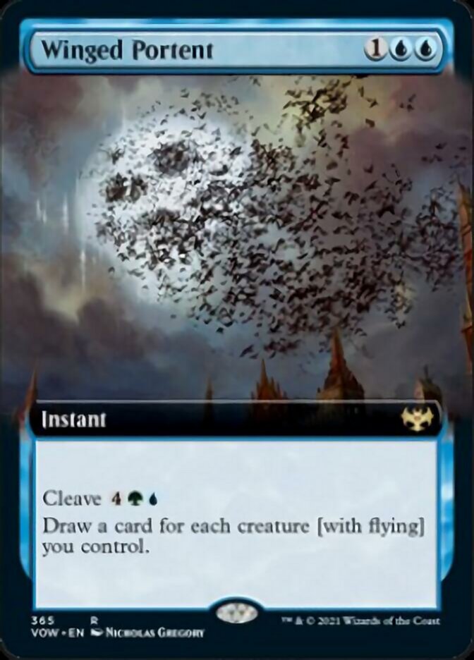 Winged Portent (Extended Art) [Innistrad: Crimson Vow] | Odin's Place