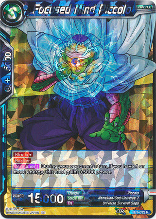 Focused Mind Piccolo (Shatterfoil) (TB1-032) [Dragon Brawl] | Odin's Place