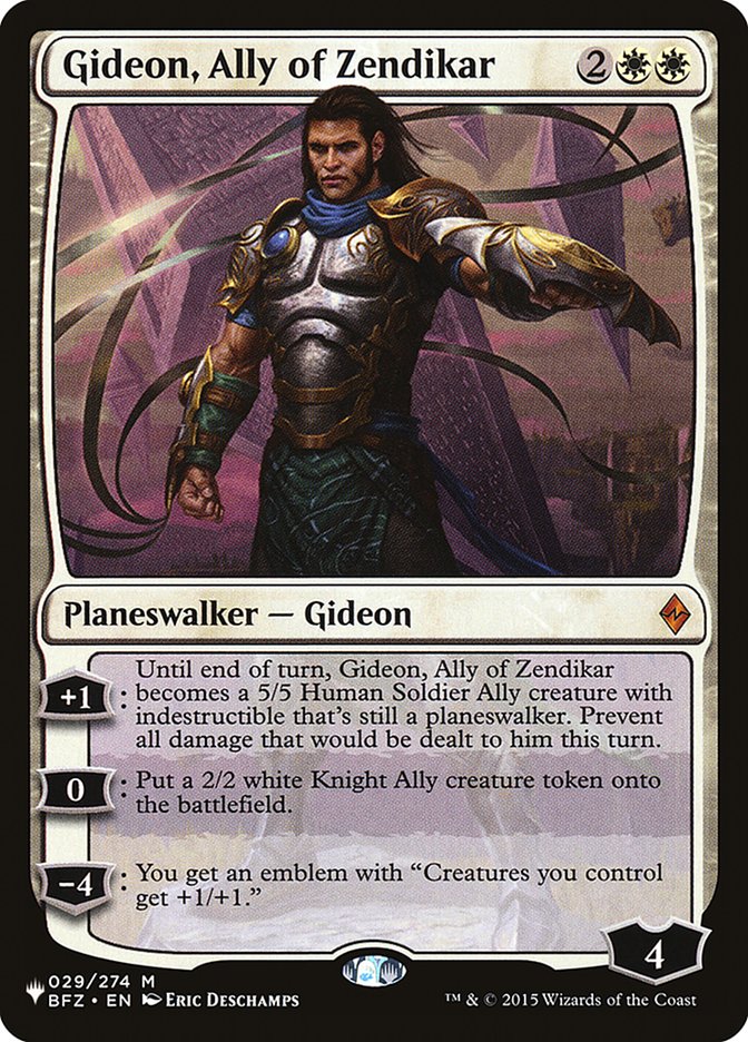 Gideon, Ally of Zendikar [The List] | Odin's Place