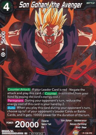 Son Gohan, the Avenger (P-138) [Promotion Cards] | Odin's Place
