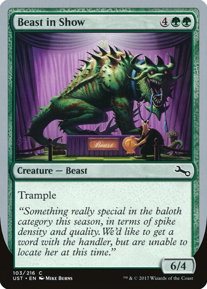 Beast in Show (103) ("Something really special...") [Unstable] | Odin's Place
