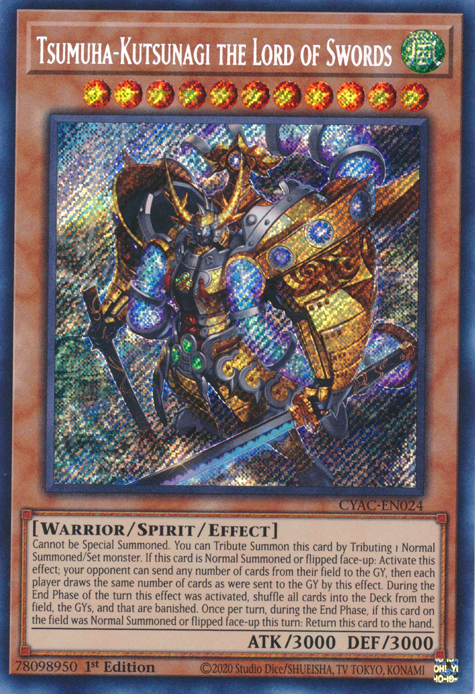 Tsumuha-Kutsunagi the Lord of Swords [CYAC-EN024] Secret Rare | Odin's Place