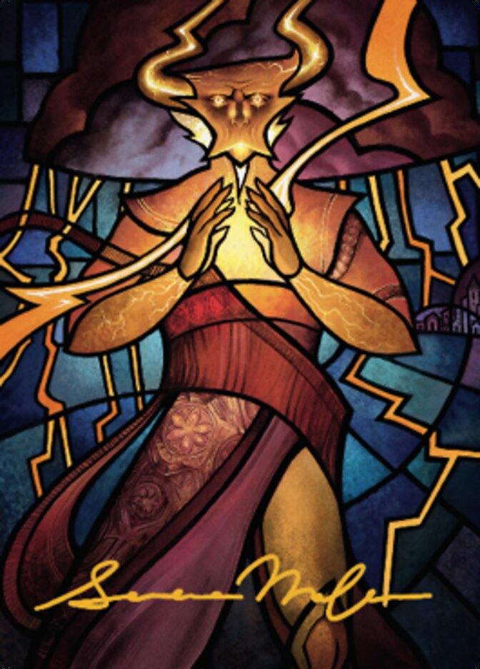 Najal, the Storm Runner Art Card (Gold-Stamped Signature) [Dominaria United Art Series] | Odin's Place