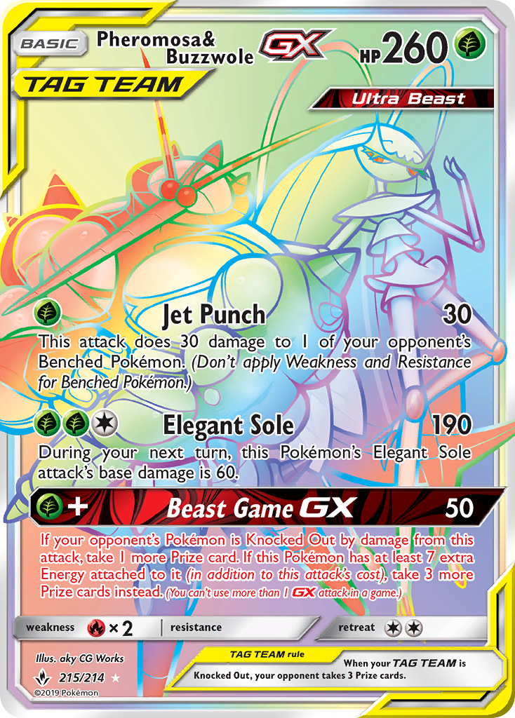 Pheromosa & Buzzwole GX (215/214) [Sun & Moon: Unbroken Bonds] | Odin's Place