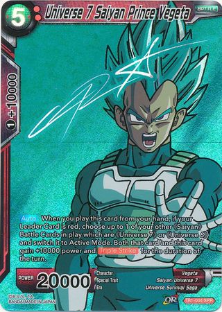 Universe 7 Saiyan Prince Vegeta (SPR) (TB1-004) [The Tournament of Power] | Odin's Place