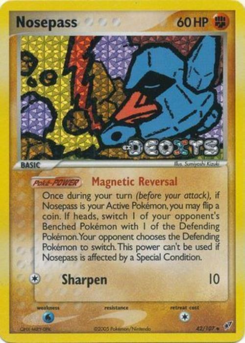 Nosepass (42/107) (Stamped) [EX: Deoxys] | Odin's Place