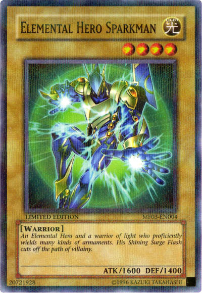 Elemental Hero Sparkman [MF03-EN004] Parallel Rare | Odin's Place