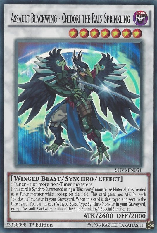 Assault Blackwing - Chidori the Rain Sprinkling [SHVI-EN051] Super Rare | Odin's Place