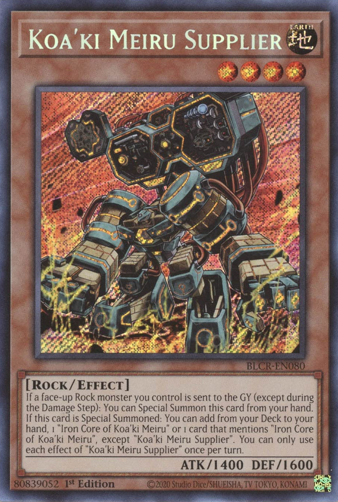 Koa'ki Meiru Supplier [BLCR-EN080] Secret Rare | Odin's Place