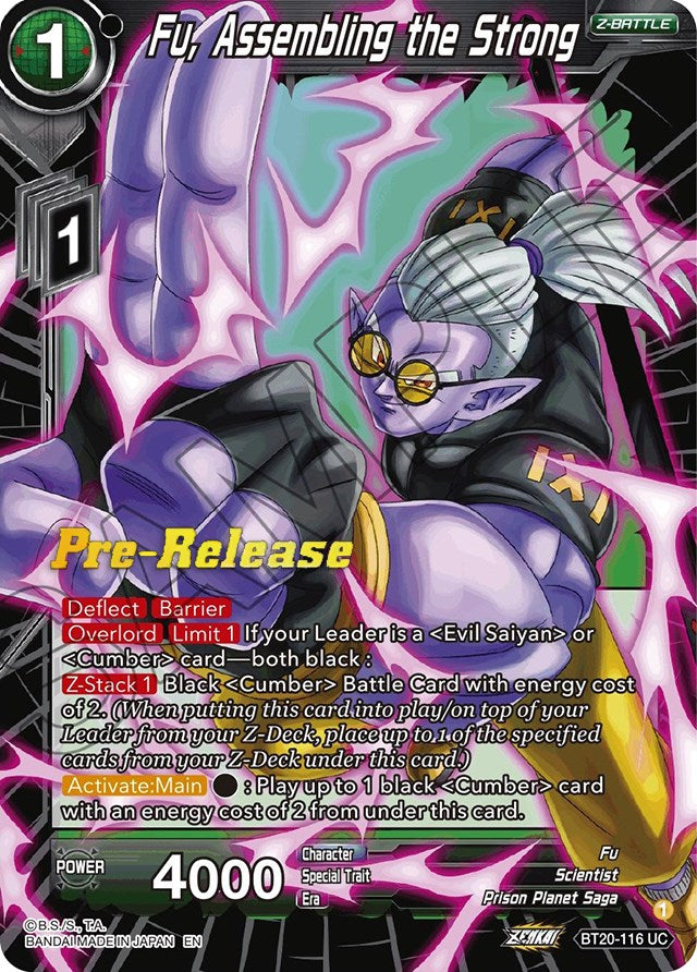 Fu, Assembling the Strong (BT20-116) [Power Absorbed Prerelease Promos] | Odin's Place