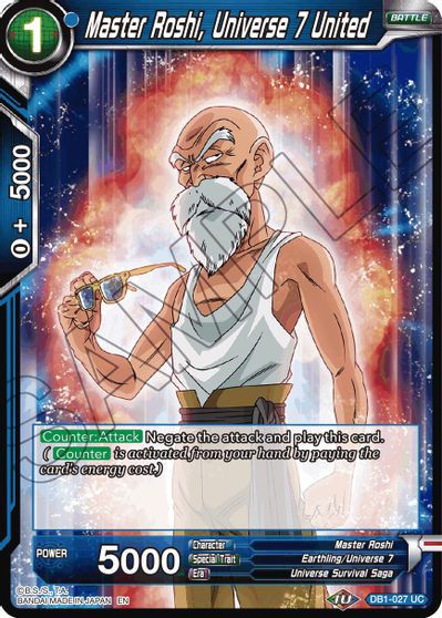 Master Roshi, Universe 7 United (Reprint) (DB1-027) [Battle Evolution Booster] | Odin's Place