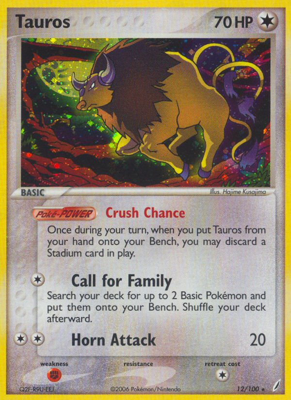 Tauros (12/100) [EX: Crystal Guardians] | Odin's Place