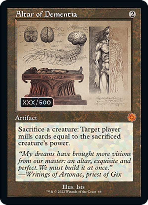 Altar of Dementia (Retro Schematic) (Serialized) [The Brothers' War Retro Artifacts] | Odin's Place