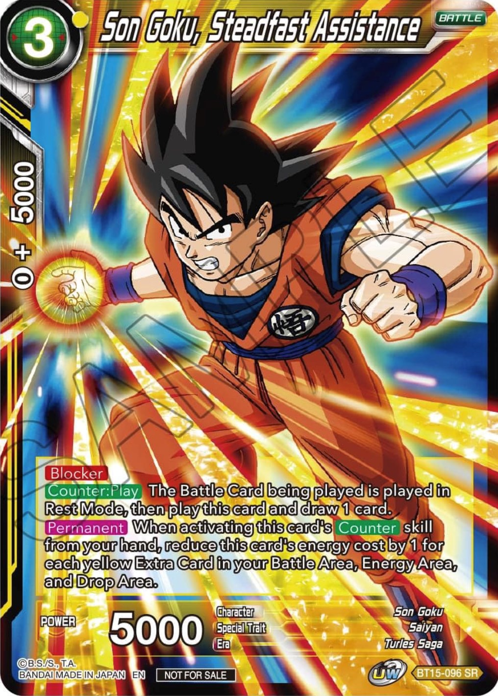 Son Goku, Steadfast Assistance (Zenkai Series Tournament Pack Vol.1) (BT15-096) [Tournament Promotion Cards] | Odin's Place