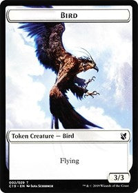 Bird (002) // Sculpture Double-Sided Token [Commander 2019 Tokens] | Odin's Place