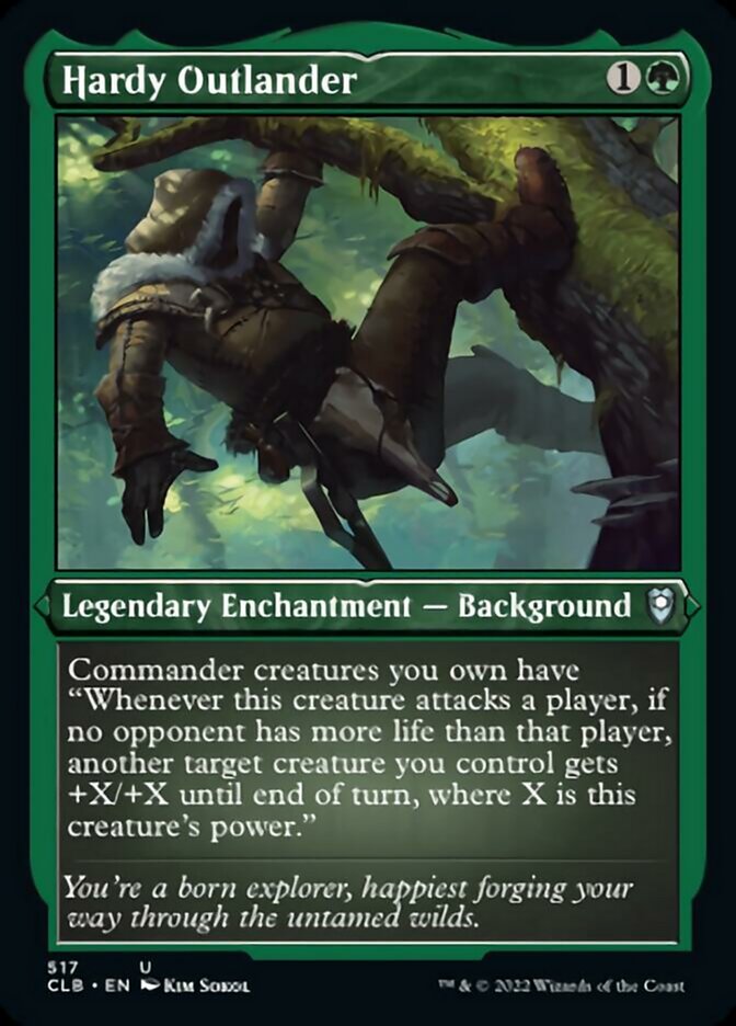 Hardy Outlander (Foil Etched) [Commander Legends: Battle for Baldur's Gate] | Odin's Place