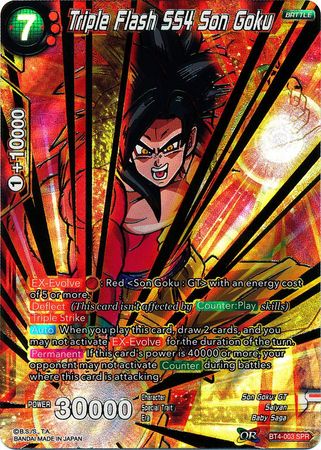 Triple Flash SS4 Son Goku (SPR) (BT4-003) [Colossal Warfare] | Odin's Place