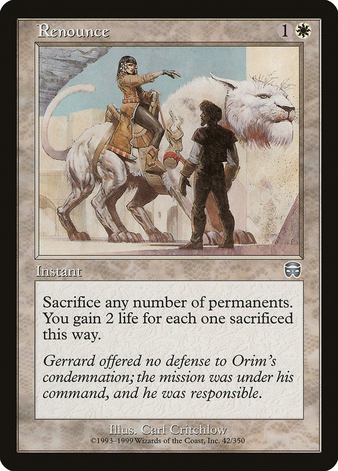 Renounce (42) [Mercadian Masques] | Odin's Place