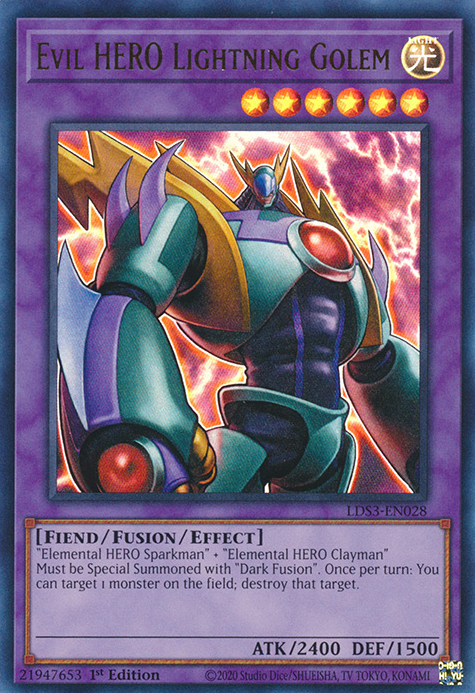 Evil HERO Lightning Golem [LDS3-EN028] Ultra Rare | Odin's Place