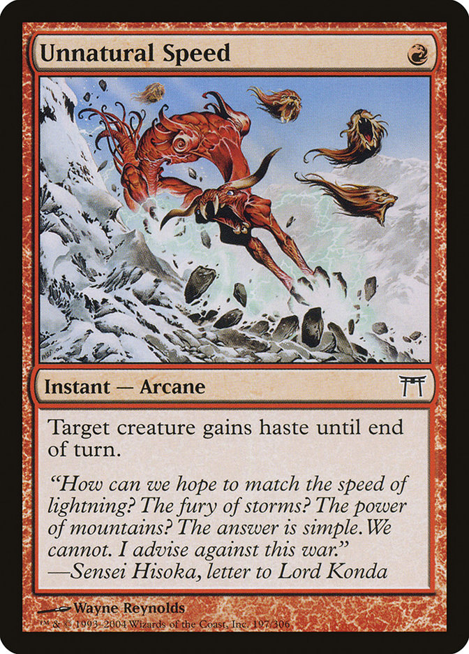 Unnatural Speed (197) [Champions of Kamigawa] | Odin's Place