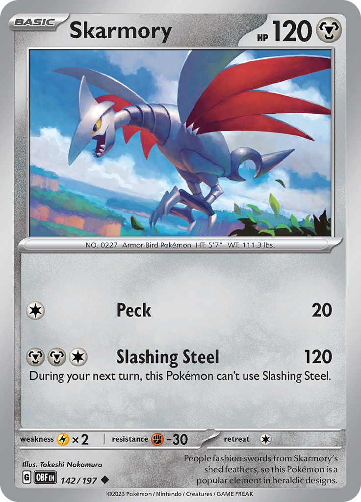 Skarmory (142/197) [Scarlet & Violet: Obsidian Flames] | Odin's Place