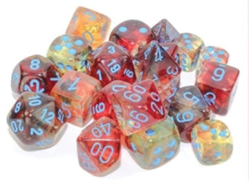 Chessex Nebula Luminary Primary/Blue 16mm D6 Set | Odin's Place
