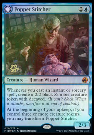 Poppet Stitcher // Poppet Factory [Innistrad: Midnight Hunt Prerelease Promos] | Odin's Place