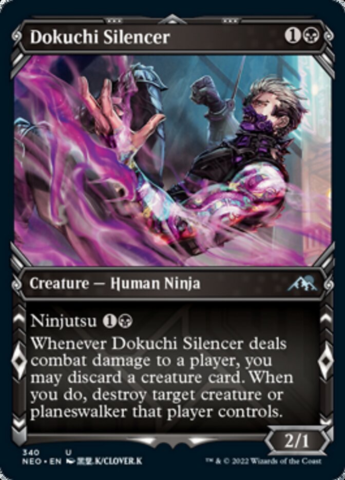Dokuchi Silencer (Showcase Ninja) [Kamigawa: Neon Dynasty] | Odin's Place