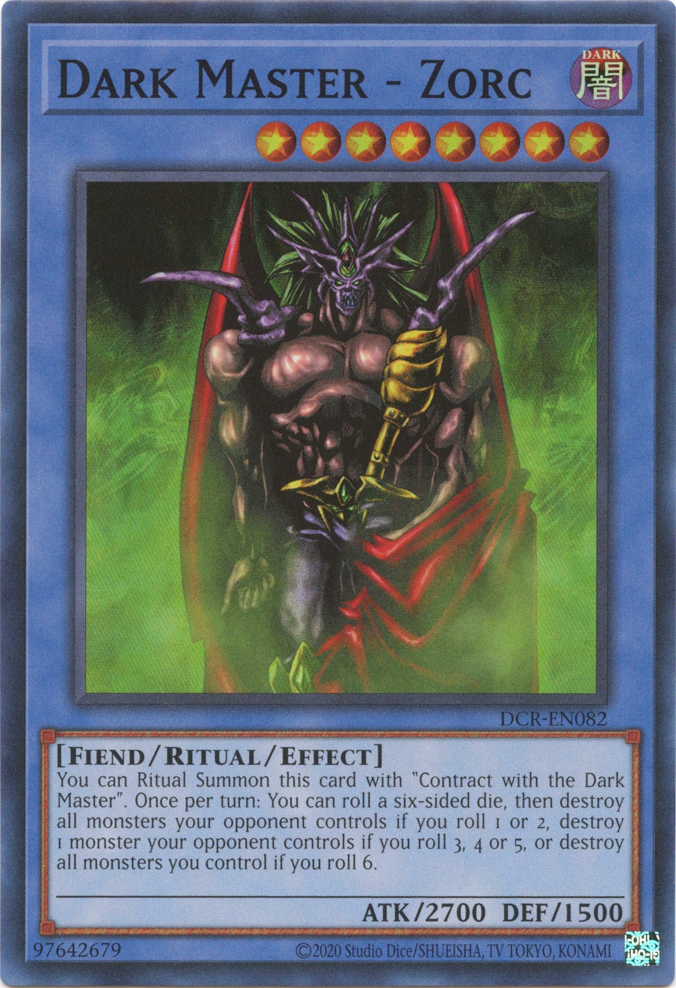 Dark Master - Zorc (25th Anniversary) [DCR-EN082] Super Rare | Odin's Place