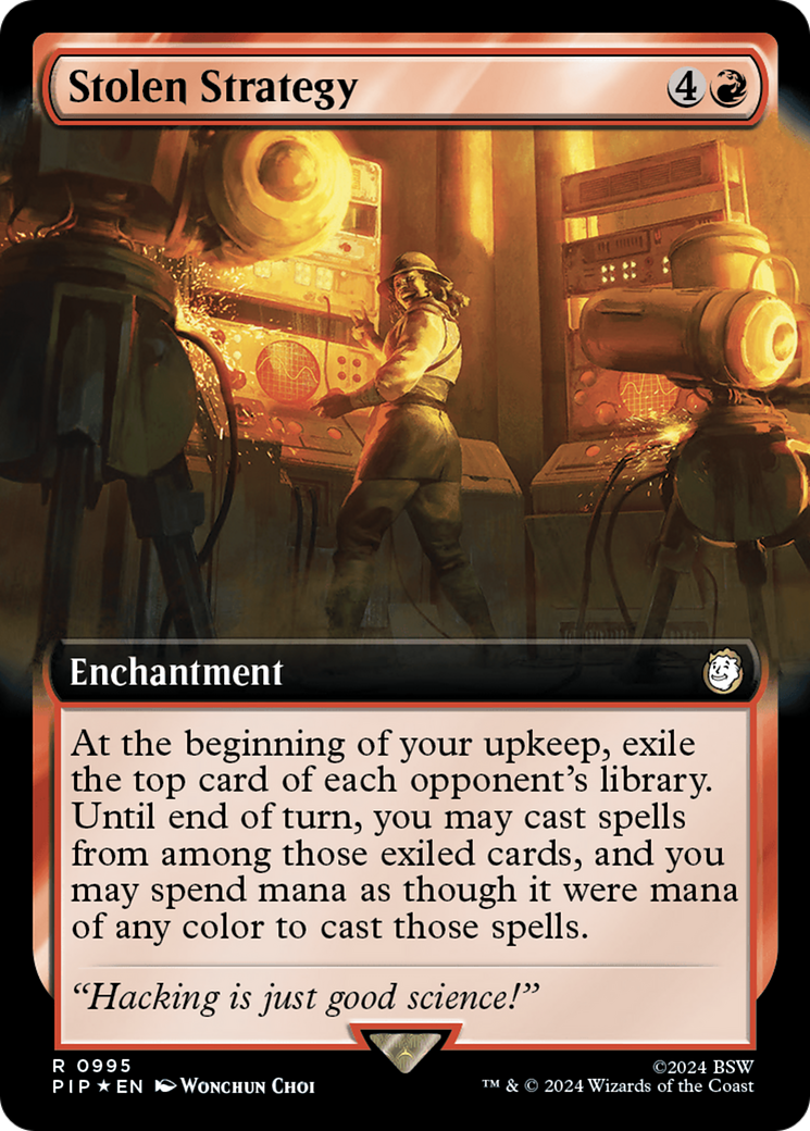 Stolen Strategy (Extended Art) (Surge Foil) [Fallout] | Odin's Place