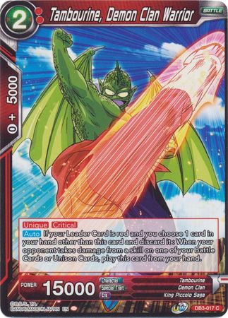 Tambourine, Demon Clan Warrior (DB3-017) [Giant Force] | Odin's Place