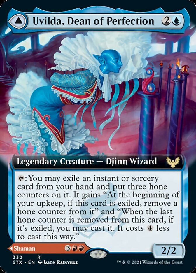 Uvilda, Dean of Perfection // Nassari, Dean of Expression (Extended Art) [Strixhaven: School of Mages] | Odin's Place